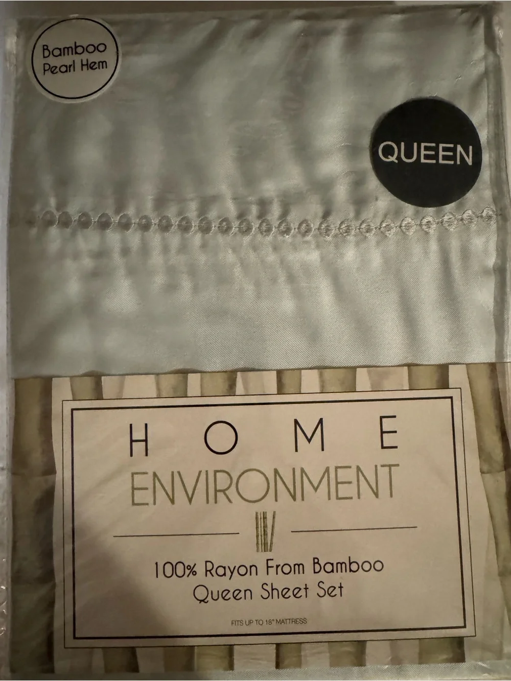 Home Environment Bamboo Rayon Queen Sheet Set - lt blue
